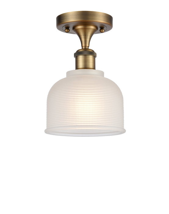 Innovations 516-1C-BB-G411-LED LED Semi-Flush Mount, Brushed Brass