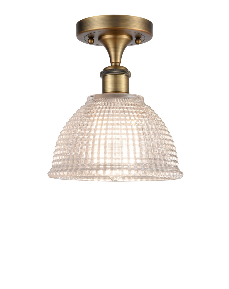 Innovations 516-1C-BB-G422 One Light Semi-Flush Mount, Brushed Brass