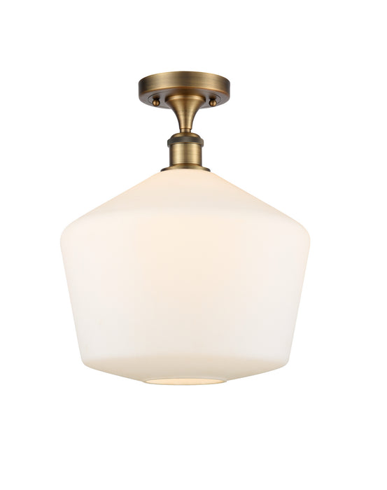 Innovations 516-1C-BB-G651-12-LED LED Semi-Flush Mount, Brushed Brass