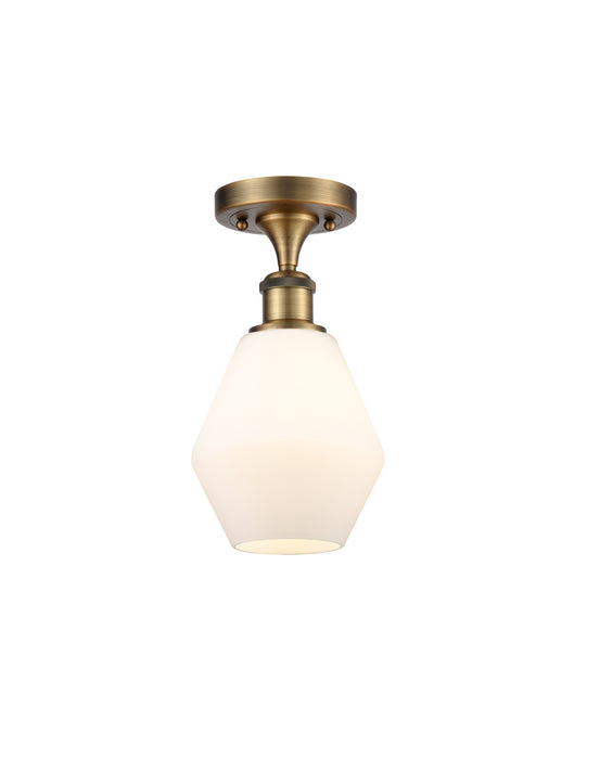 Innovations 516-1C-BB-G651-6 One Light Semi-Flush Mount, Brushed Brass