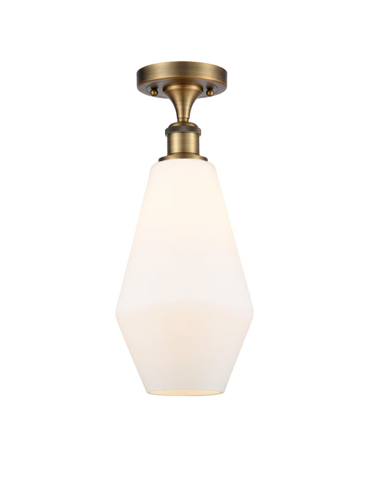 Innovations 516-1C-BB-G651-7-LED LED Semi-Flush Mount, Brushed Brass