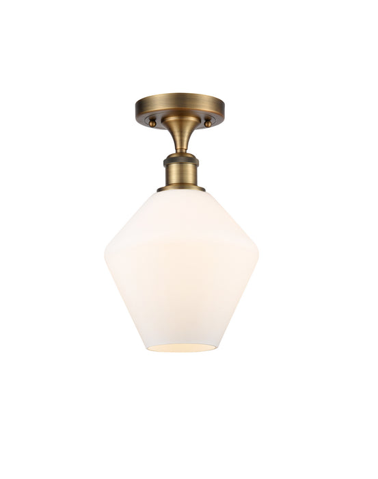 Innovations 516-1C-BB-G651-8-LED LED Semi-Flush Mount, Brushed Brass