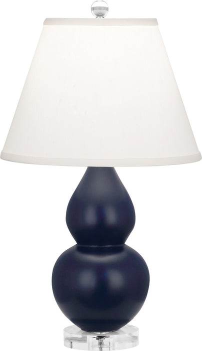 Robert Abbey MMB53 One Light Accent Lamp, Matte Midnight Blue Glazed Ceramic w/Lucite