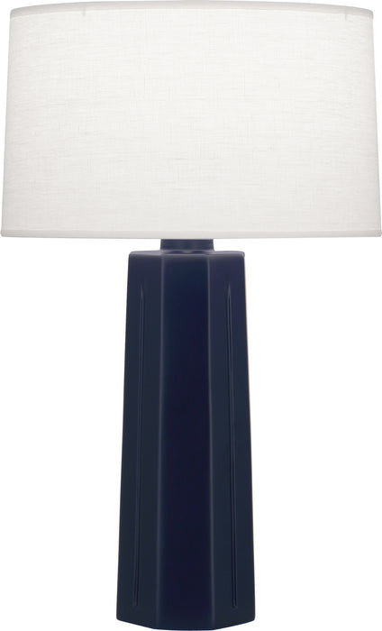 Robert Abbey MMB60 One Light Table Lamp, Matte Midnight Blue Glazed Ceramic