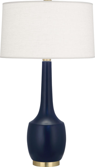 Robert Abbey MMB70 One Light Table Lamp, Matte Midnight Blue Glazed Ceramic