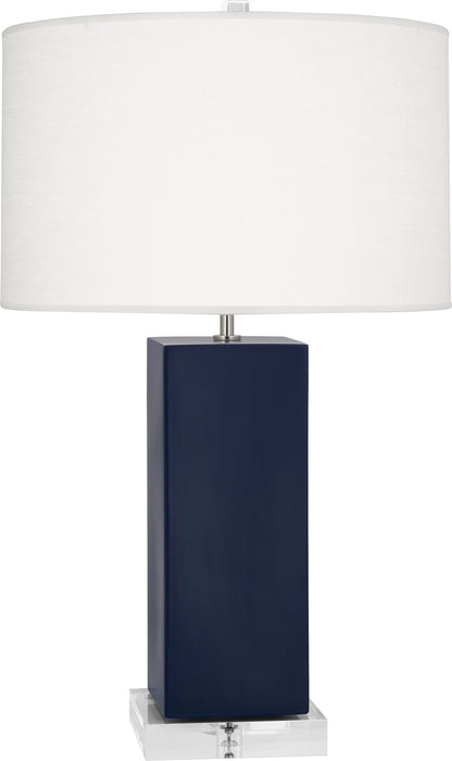 Robert Abbey MMB95 One Light Table Lamp, Matte Midnight Blue Glazed Ceramic