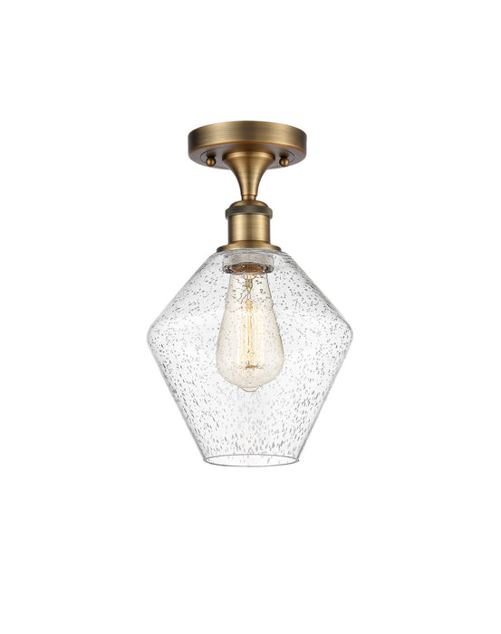 Innovations 516-1C-BB-G654-8 One Light Semi-Flush Mount, Brushed Brass