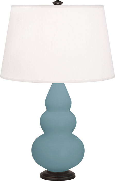Robert Abbey MOB31 One Light Accent Lamp, Matte Steel Blue Glazed Ceramic w/Deep Patina Bronzeed