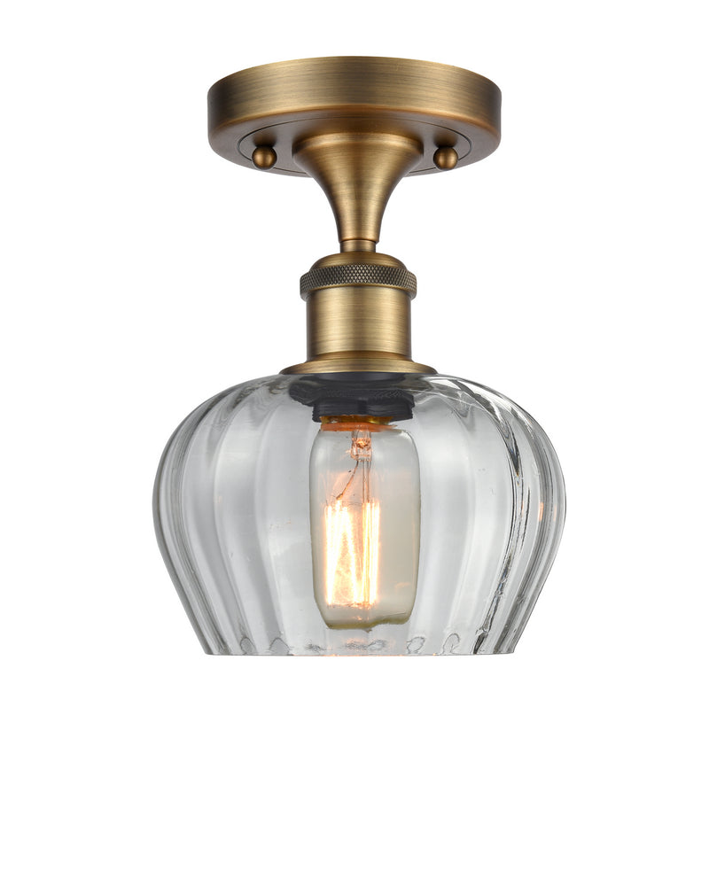 Innovations 516-1C-BB-G92-LED LED Semi-Flush Mount, Brushed Brass