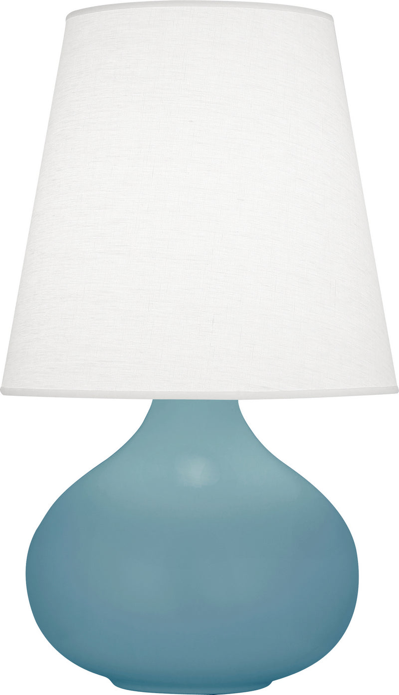 Robert Abbey MOB93 One Light Accent Lamp, Matte Steel Blue Glazed Ceramic
