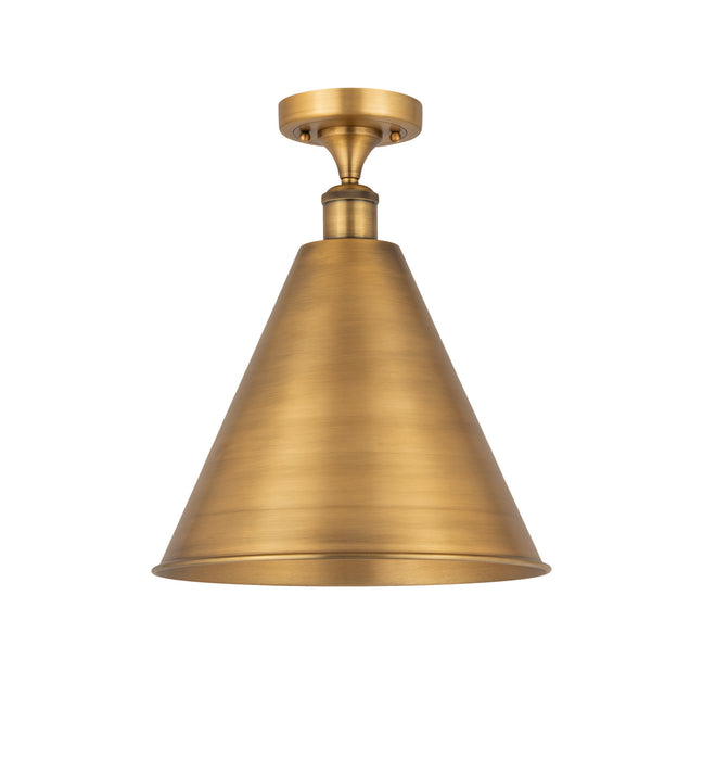Innovations 516-1C-BB-MBC-16-BB One Light Semi-Flush Mount, Brushed Brass