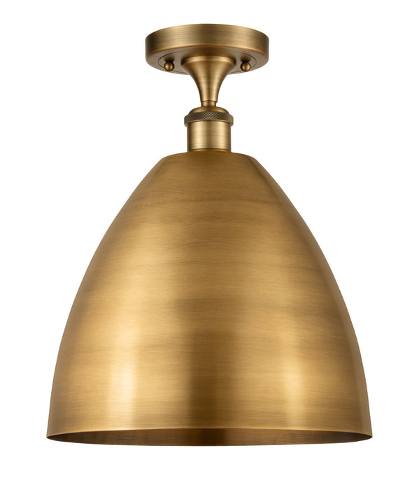 Innovations 516-1C-BB-MBD-12-BB One Light Semi-Flush Mount, Brushed Brass