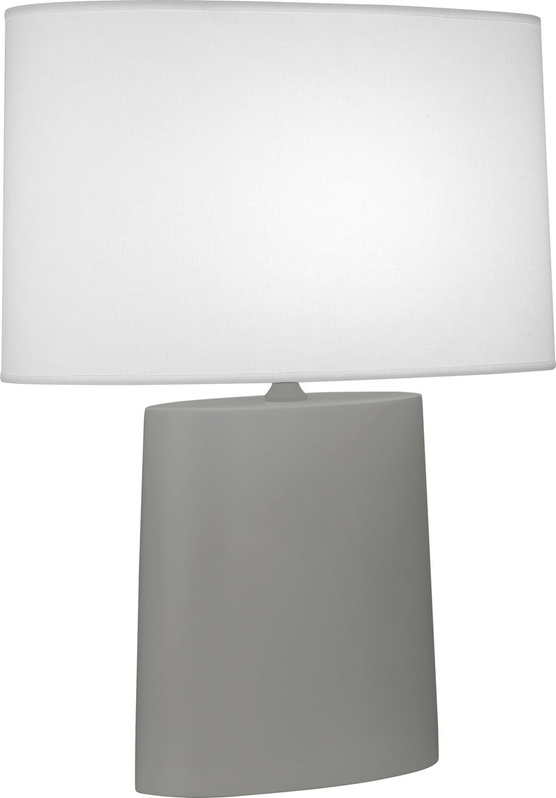 Robert Abbey MST03 One Light Table Lamp, Matte Smoky Taupe Glazed Ceramic