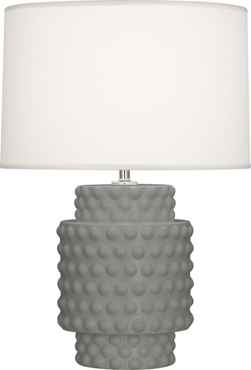 Robert Abbey MST09 One Light Accent Lamp, Matte Smoky Taupe Glazed Textured Ceramic