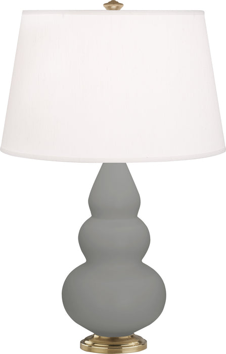 Robert Abbey MST30 One Light Accent Lamp, Matte Smoky Taupe Glazed Ceramic w/Antique Natural Brassed