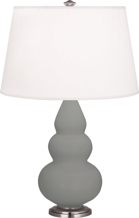 Robert Abbey MST32 One Light Accent Lamp, Matte Smoky Taupe Glazed Ceramic w/Antique Silvered