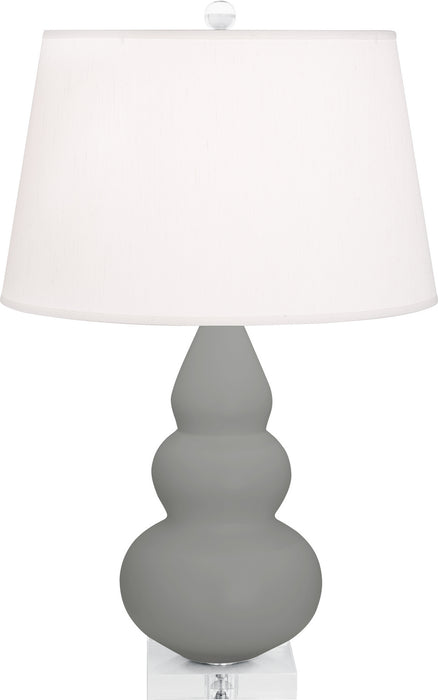 Robert Abbey MST33 One Light Accent Lamp, Matte Smoky Taupe Glazed Ceramic w/Lucite