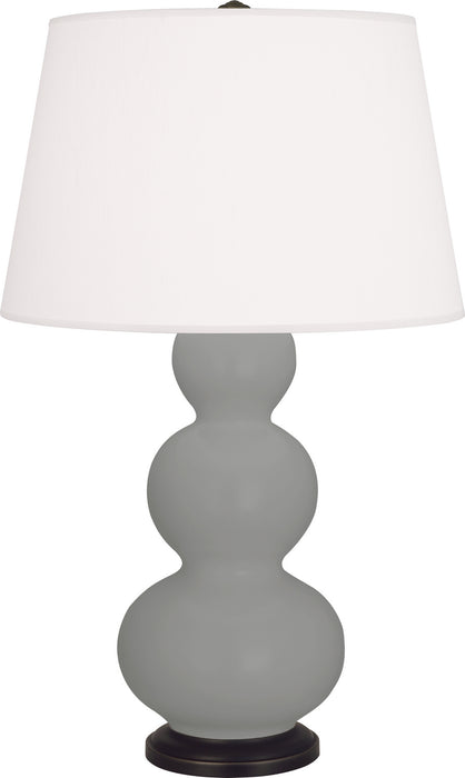 Robert Abbey MST41 One Light Table Lamp, Matte Smoky Taupe Glazed Ceramic w/Deep Patina Bronzeed