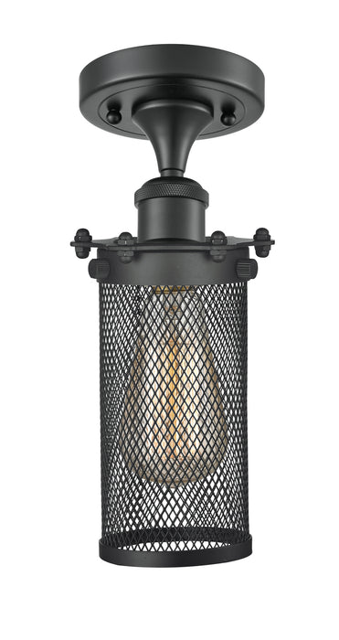 Innovations 516-1C-BK-CE219 One Light Flush Mount, Matte Black