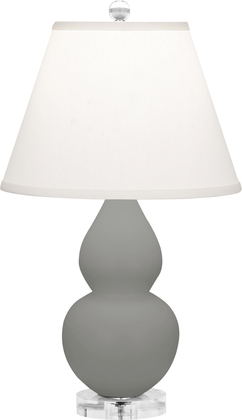 Robert Abbey MST53 One Light Accent Lamp, Matte Smokey Taupe Glazed Ceramic w/Lucite