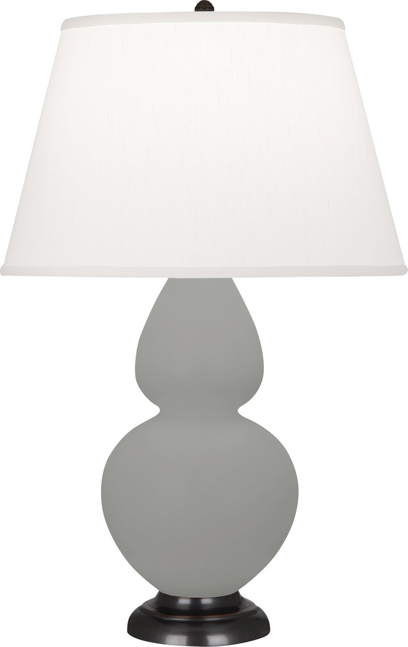 Robert Abbey MST57 One Light Table Lamp, Matte Smokey Taupe Glazed Ceramic w/Deep Patina Bronzeed