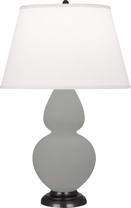 Robert Abbey MST57 One Light Table Lamp, Matte Smokey Taupe Glazed Ceramic w/Deep Patina Bronzeed