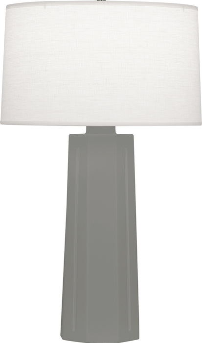 Robert Abbey MST60 One Light Table Lamp, Matte Smoky Taupe Glazed Ceramic