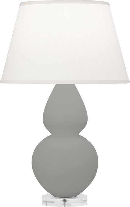 Robert Abbey MST62 One Light Table Lamp, Matte Smokey Taupe Glazed Ceramic w/Lucite