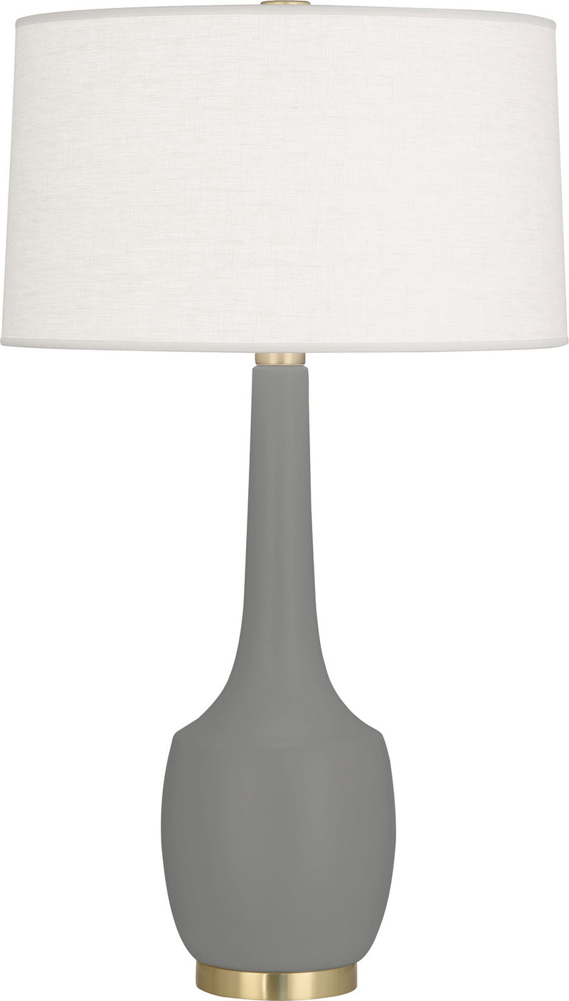 Robert Abbey MST70 One Light Table Lamp, Matte Smokey Taupe Glazed Ceramic