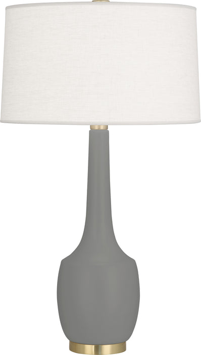Robert Abbey MST70 One Light Table Lamp, Matte Smokey Taupe Glazed Ceramic