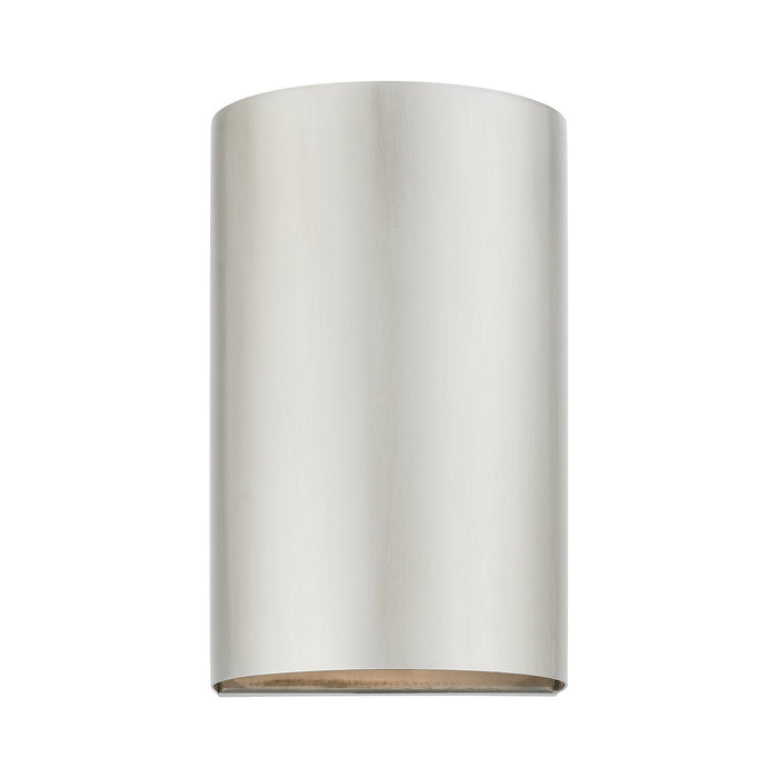 Livex Lighting 22061-91 One Light Outdoor Wall Sconce, Brushed Nickel