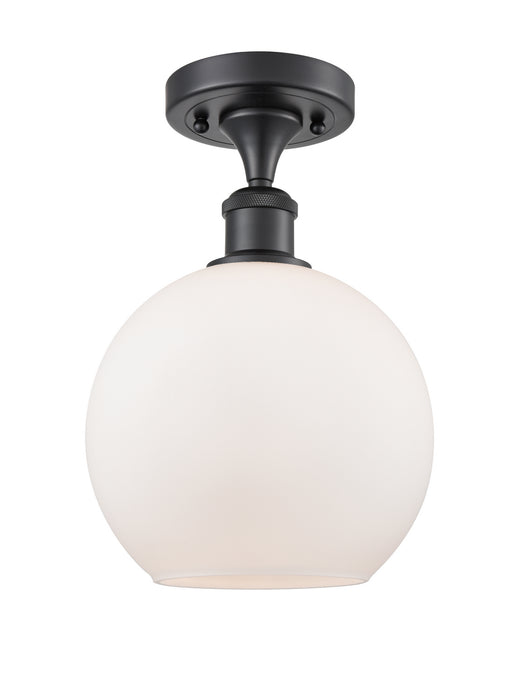 Innovations 516-1C-BK-G121-8-LED LED Semi-Flush Mount, Matte Black