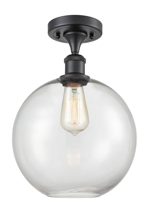 Innovations 516-1C-BK-G122-10-LED LED Semi-Flush Mount, Matte Black