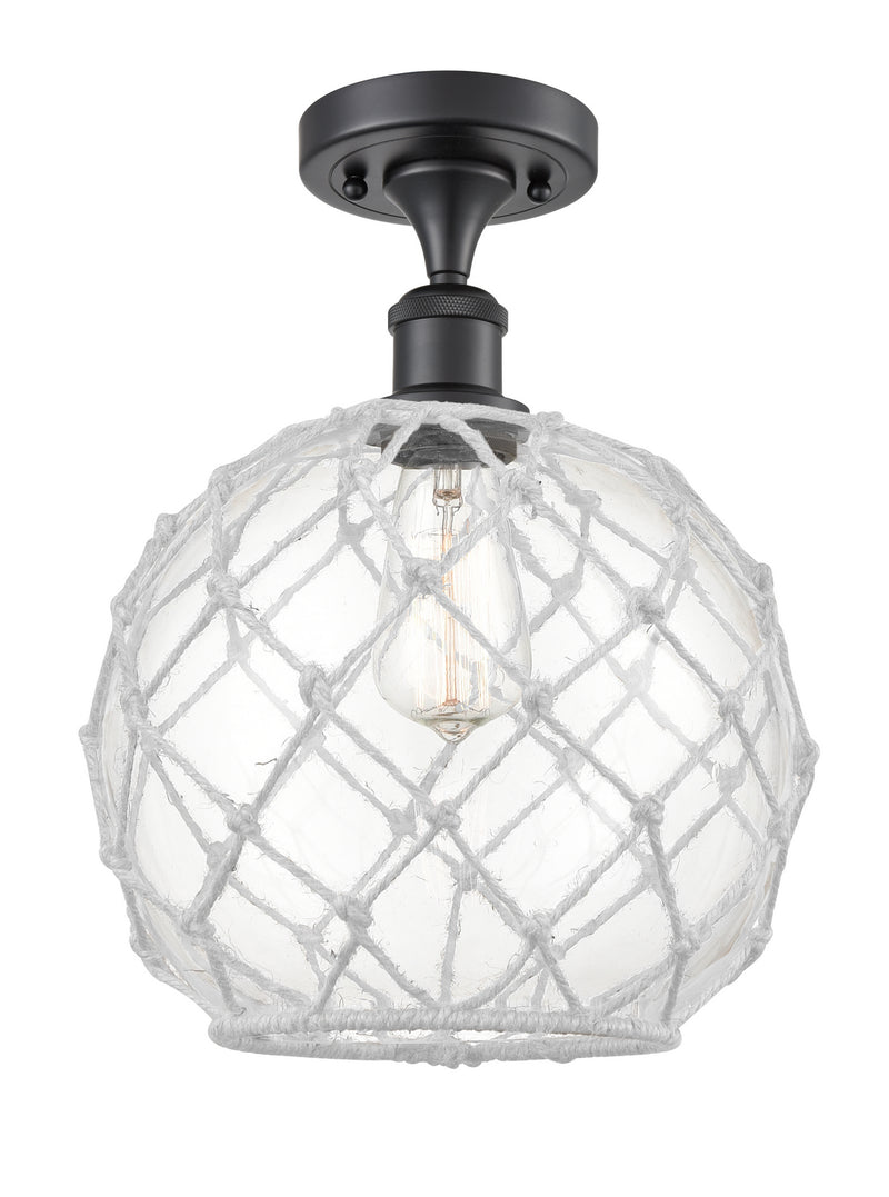 Innovations 516-1C-BK-G122-10RW-LED LED Semi-Flush Mount, Matte Black