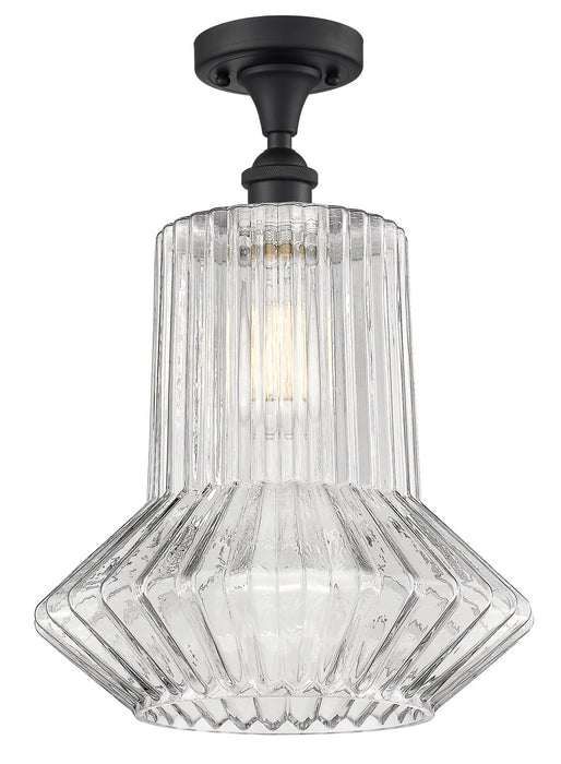 Innovations 516-1C-BK-G212-LED LED Semi-Flush Mount, Matte Black