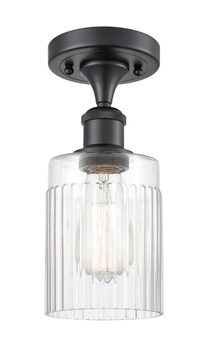 Innovations 516-1C-BK-G342-LED LED Semi-Flush Mount, Matte Black