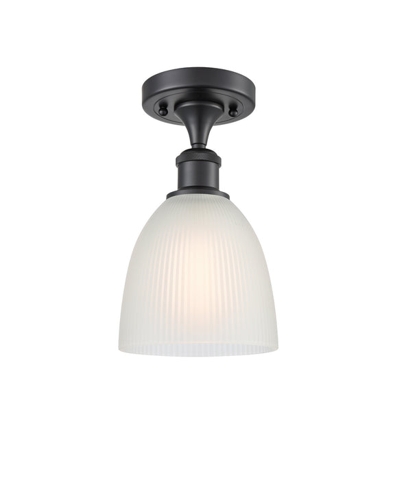 Innovations 516-1C-BK-G381-LED LED Semi-Flush Mount, Matte Black