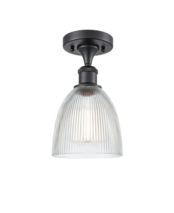 Innovations 516-1C-BK-G382 One Light Semi-Flush Mount, Matte Black