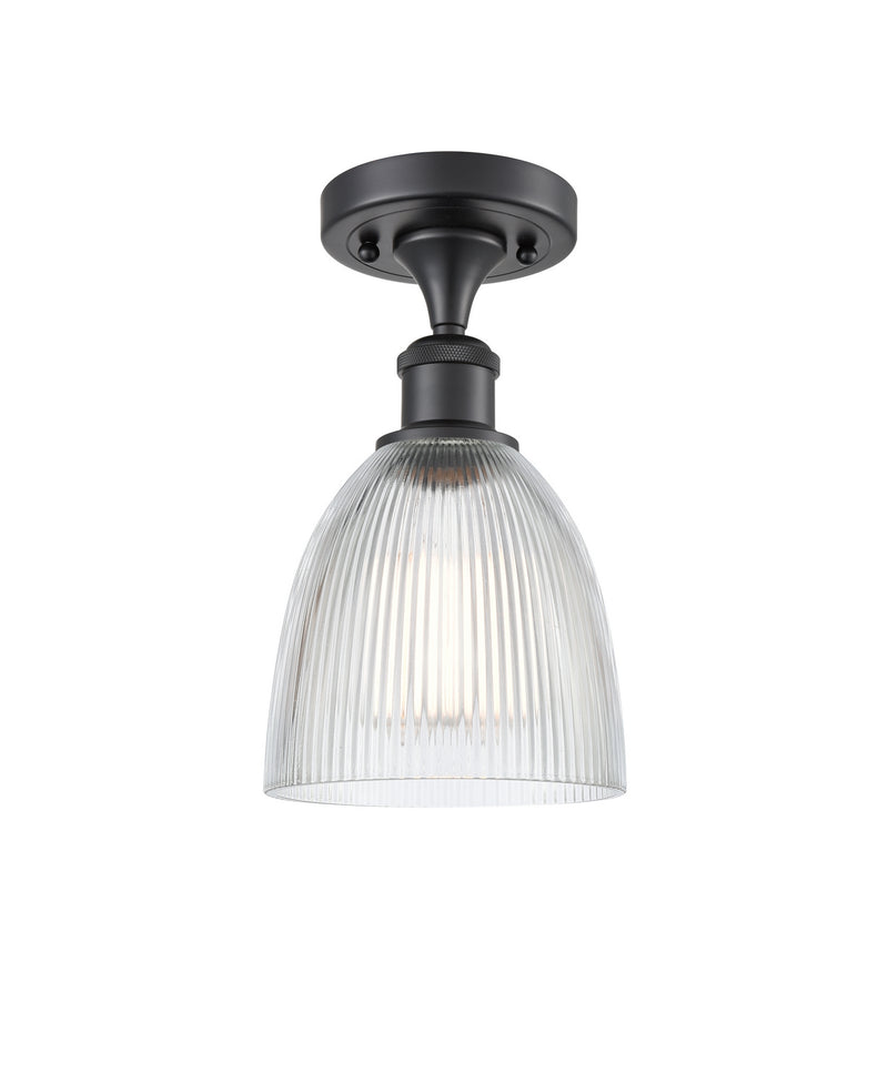 Innovations 516-1C-BK-G382-LED LED Semi-Flush Mount, Matte Black
