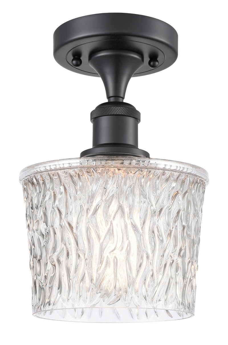 Innovations 516-1C-BK-G402-LED LED Semi-Flush Mount, Matte Black
