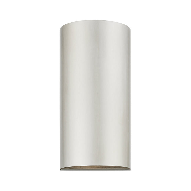 Livex Lighting 22062-91 One Light Outdoor Wall Sconce, Brushed Nickel