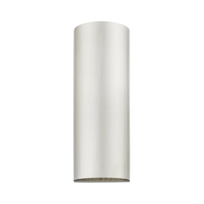 Livex Lighting 22063-91 One Light Outdoor Wall Sconce, Brushed Nickel