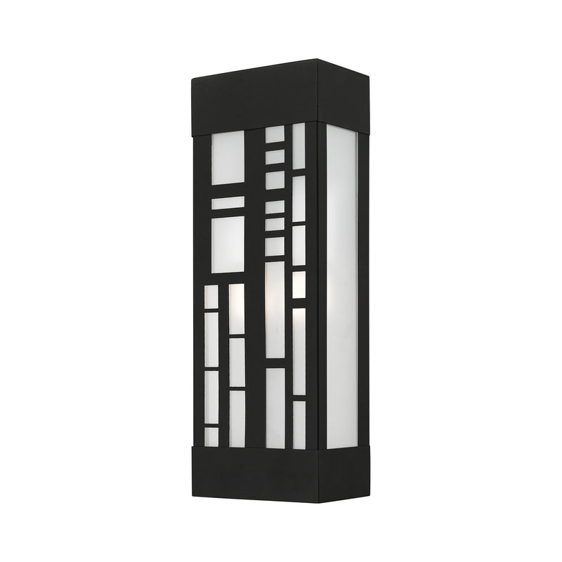 Livex Lighting 22972-14 Two Light Outdoor Wall Sconce, Textured Black