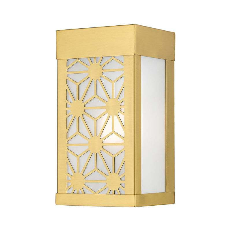 Livex Lighting 24321-32 One Light Outdoor Wall Sconce, Satin Gold