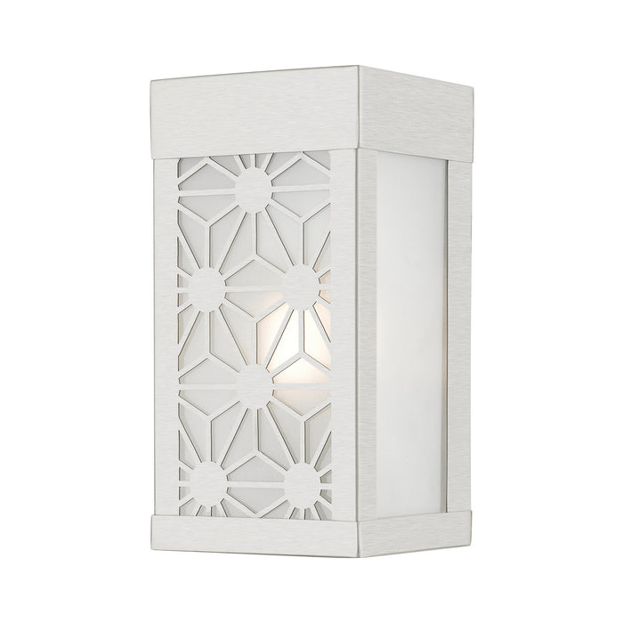 Livex Lighting 24321-91 One Light Outdoor Wall Sconce, Brushed Nickel
