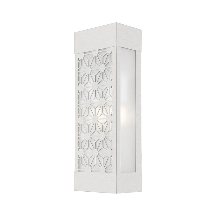 Livex Lighting 24322-91 Two Light Outdoor Wall Sconce, Brushed Nickel