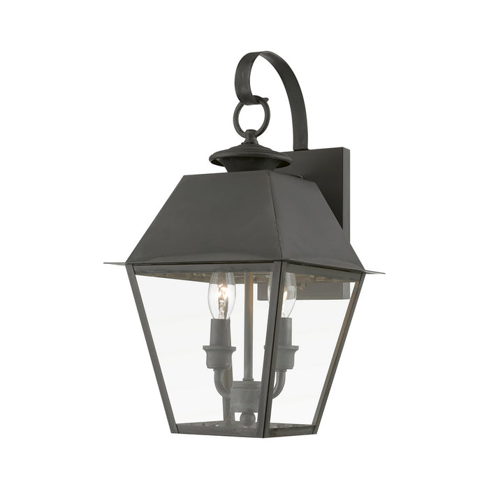 Livex Lighting 27215-61 Two Light Outdoor Wall Lantern, Charcoal