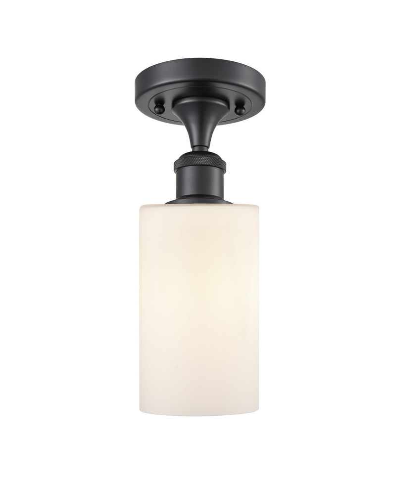 Innovations 516-1C-BK-G801 One Light Semi-Flush Mount, Matte Black