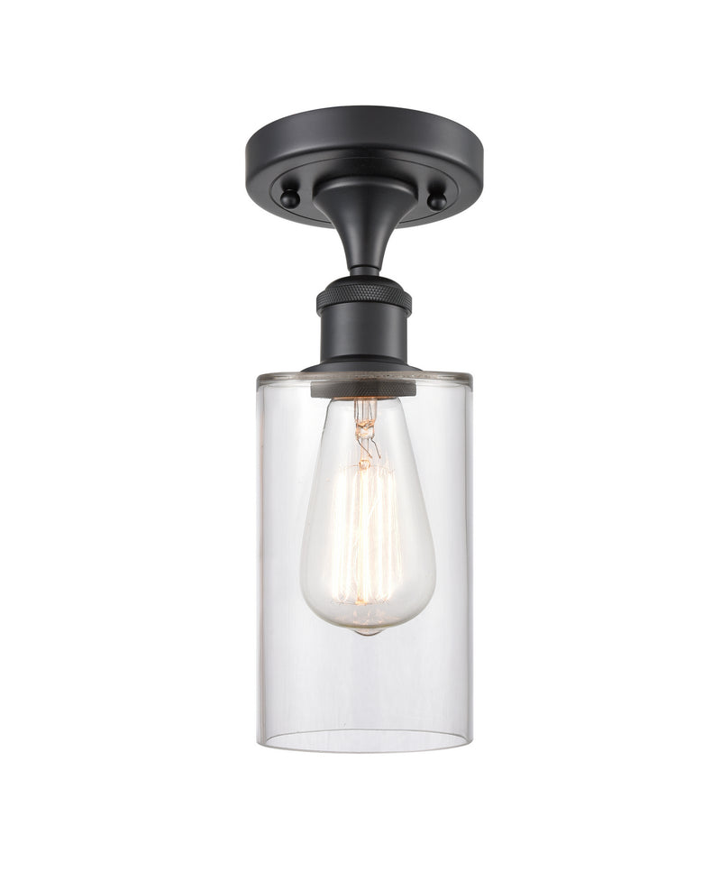 Innovations 516-1C-BK-G802 One Light Semi-Flush Mount, Matte Black