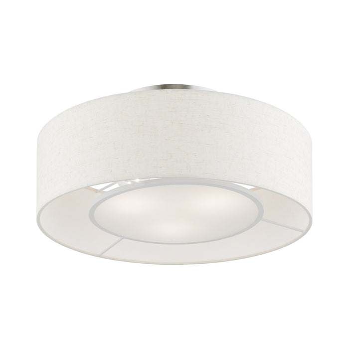 Livex Lighting 40143-92 Three Light Semi-Flush Mount, English Bronze